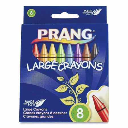 PRANG Large Crayons Made with Soy, 8 Colors X00900